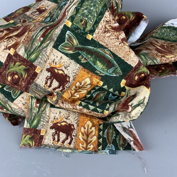Great Northwest Krista Hamrick Hunting Fishing Cabin Cotton Fabric 1.5 Yards - Picture 13 of 13